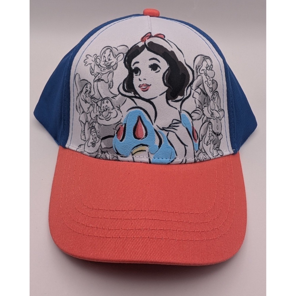 New Snow White Baseball Cap Blue Red Adjustable With Tags‎